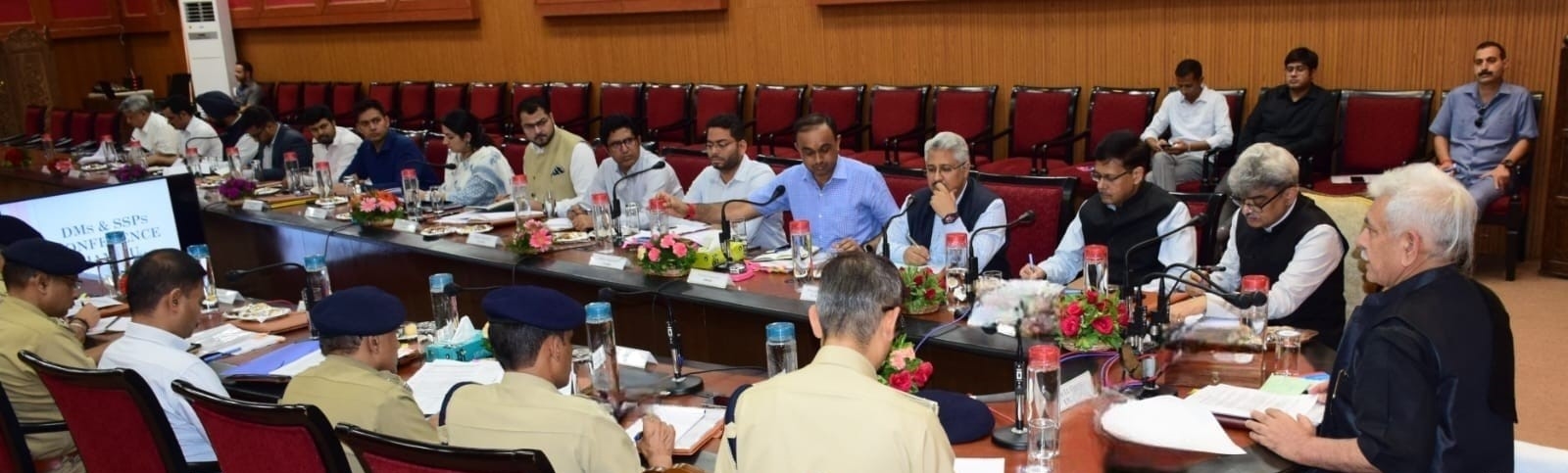 'Lt Governor chairs security and district development review meeting with DCs, SSPs of Jammu Division'